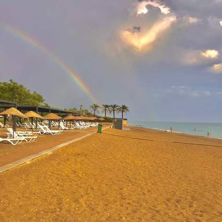 Belek sandy and public beach