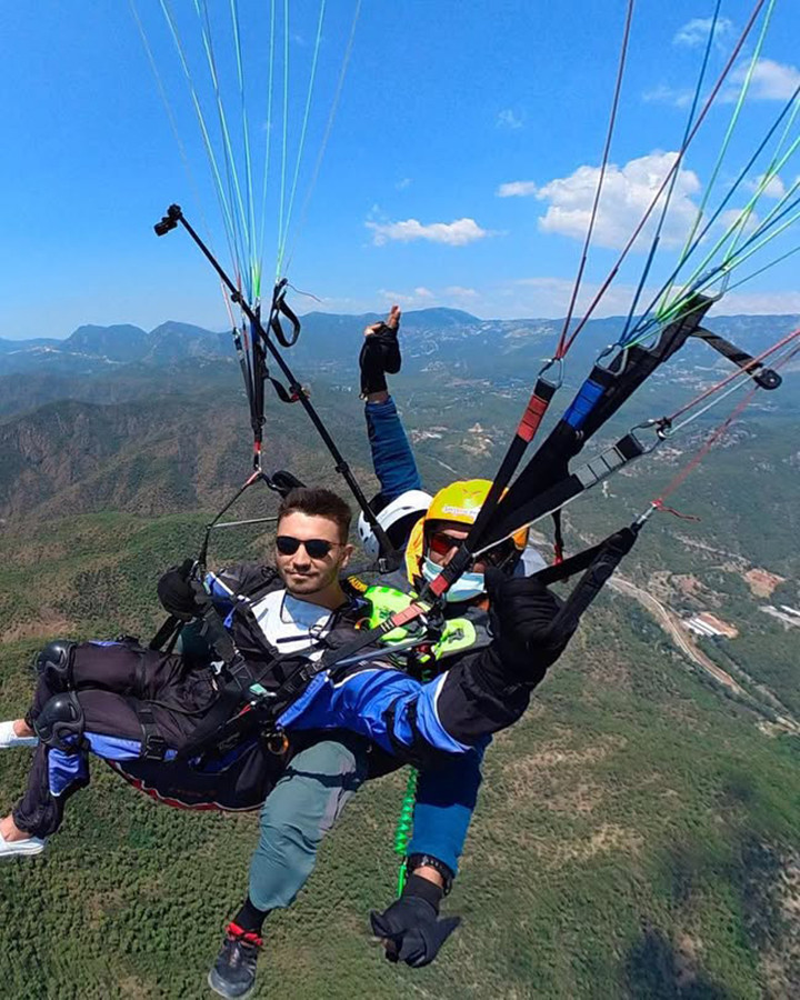 Lot paralotnia z góry w Serik